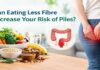 Can eating less fibre increase your risk of piles - high fibre foods and hemorrhoid illustration